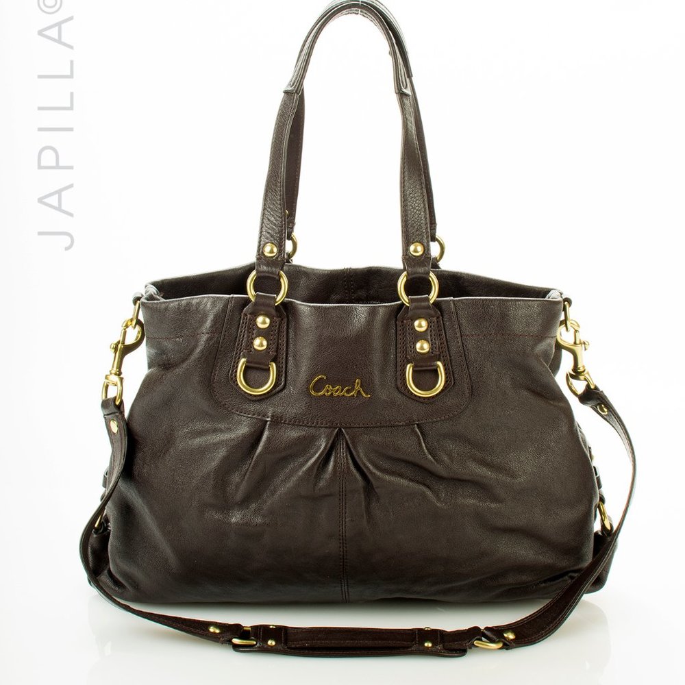 COACH ASHLEY SMOOTH LEATHER CARRYALL SATCHEL